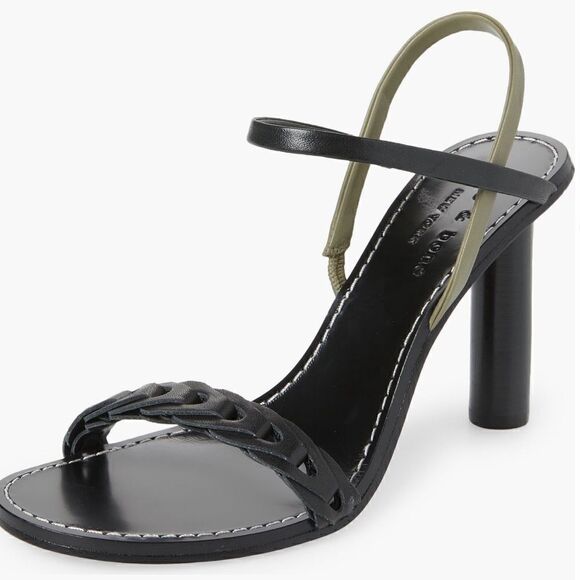 Rag & bone Infinity women’s high heel sling back sandal black and olive - Picture 1 of 12